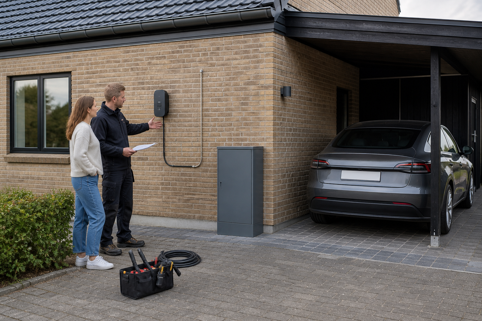 Sådan installerer du en ladeboks hjemme – trin for trin | ladeboksen.dk